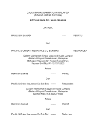 Mahkamah tinggi kuala lumpur (ncc 6) mahkamah tinggi seremban. Rayuan Sivil No W 04 188 2006 Antara Ramli Bin Samad