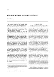 ¿cuál es el problema del bocio endémico? Funcion Tiroidea En Bocio Endemico