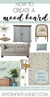How To Make A Mood Board At Home With Ashley Interior Design Mood Board Budget Home Decorating Decor