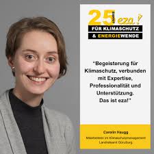 Carolin Haugg, Mitarbeiterin im Klimaschutzmanagement des Landratsamts  Günzburg und Thomas Steigerwald, Klimaschutzmanager im Landkreis Günzburg  zu #25Jahreeza! Seit 2015 nimmt Günzburg am European Energy Award teil.  www.eza-allgaeu.de/25-jahre-eza ...