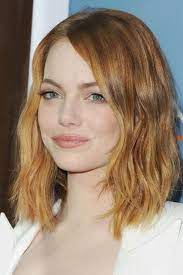 Emma Stone Proved Red Hair And Gold Makeup Are A Match Made In Heaven Emma Stone Hair Long Bob Haircuts Bob Hairstyles