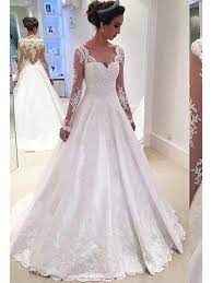 Long Sleeve Lace A Line Cheap Wedding Dresses Online Wd335 Online Wedding Dress Wedding Dresses Aline Wedding Dress