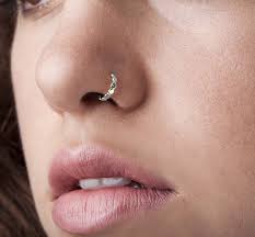 Amazon Com Nose Ring Hammered 925 Sterling Silver Handmade Nostril Piercing Jewelry Hoop In 18 Gauge 9 32 Diameter Handmade Products