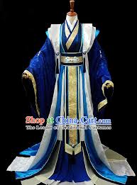 Traditional Ancient Chinese Nobility Childe Blue Costume Complete ...
