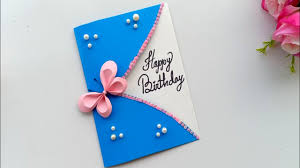 First birthday card, 1st birthday for a boy card, handmade paper greeting card, toy truck card. Beautiful Handmade Happy Birthday Card Idea Diy Greeting Cards For Birthday Youtube