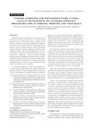 This is usually done in a postmortem report. Pdf Uniform Guidelines For Postmortem Work In India