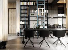 Office Wood Concrete White Black Work Interior Office Interiors Interior Concrete Wood