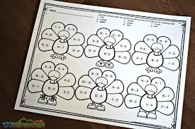 Learn the numbers from 0 to 120. Free Turkey Subtraction Thanksgiving Math Worksheets