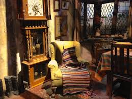 This pig pen is located at the back of the house and has two swinging doors, one on the exterior wall of the pen and another on the interior wall which opens up to inside the house. A View From The Hogwarts Bridge Self Knitting Needles And Enchanted Clock Located