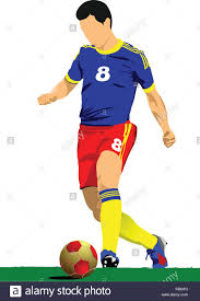 Soccer player poster. Football player. Vector illustration Stock ...