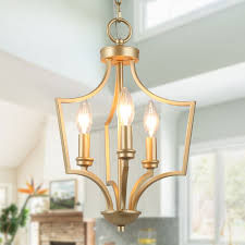 Shop Glam 3 Lights Chandelier Gold Hanging Ceiling Pendant Lighting For Kitchen Island Overstock 30088404 W 11 X H 16 3 Lights Gold