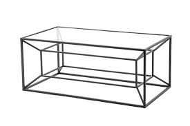Vidaxl table basse noir et chêne 120x60x46 cm achat en ligne au meilleur prix sur e.leclerc. Table Basse Design En Metal Noir Et Verre Matrice Hellin
