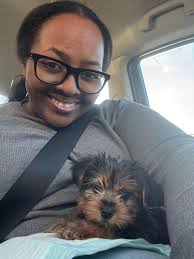 New Yorkie Mom with 2-month-old Puppy Leo