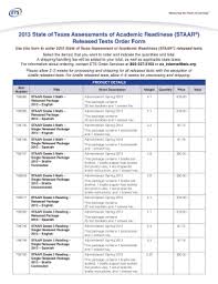 The staar released tests item bank is included for every texas district as part of their aware subscription. Fillable Online Texas Staar 2013 Released Test Order Form Fax Email Print Pdffiller