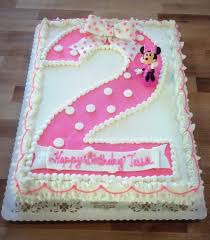 Minnie Mouse Birthday Ideas For 2 Year Old Daughter Minnie Mouse Sheet Cake With Pink Polka Dot Number 2 Trefzger S Bakery Minnie Mouse Birthday Cakes Birthday Sheet Cakes Minnie Mouse Cake
