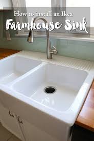 How To Install An Ikea Farmhouse Sink On An Existing Cabinet Diy Kitchen Renovation With The Ikea Domsjo Apr Ikea Farmhouse Sink Ikea Farmhouse Farmhouse Sink
