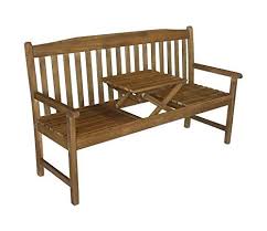 Gartenbank Mit Ausklappbarem Tisch Akazie Holz Natur Ausklappbarer Tisch Holzbank Garten Gartenbank