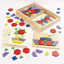 Wooden 2D Shapes and 5 Pattern Boards | Shape, Space, Measu | TTS
