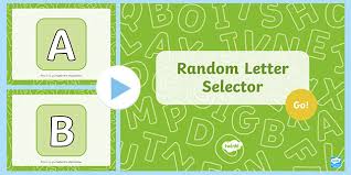 I mentioned in my last creating a fictional language post that i enjoy creating symbols when coming up with words. Random Letter Of The Alphabet Generator Powerpoint