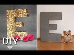 Auswahl an buchstaben & zahlen aus pappe. Diy Riesige Deko Buchstaben Selber Machen Deko Kitchen Youtube