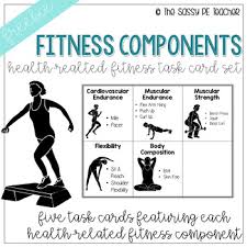 Freebie Health Related Fitness Component Task Card Set By The Sassy Pe Teacher
