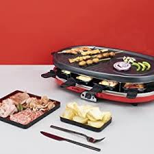 H Koenig Appareil A Raclette 4en1 Multifonctions 8 Personnes Professionnel Rp418 Pierre Naturelle 6 Mini Crepes Pa En 2020 Appareil A Raclette Raclette Fromage Fondu