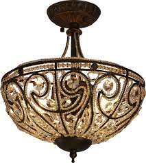 Included canopy measures as 5.25diameter. House Of Hampton Goethe 3 Light Semi Flush Mount Flush Lighting Semi Flush Mount Lighting Flush Mount Ceiling