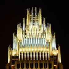 The building is 60 stories high. Bank Of America Corporate Center Focus Lighting Architectural Lighting Design