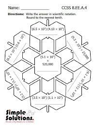 Eighth Grade Math Worksheet Free Download Math Snow Ccss Http Summersolutions Net Blo Scientific Notation Worksheet 8th Grade Math Fun Math Worksheets