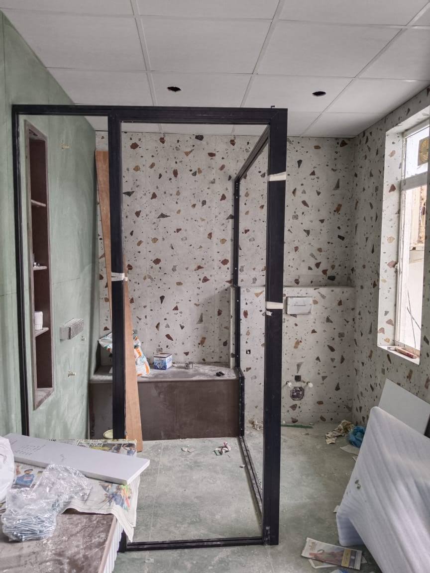 BLACK SLIM PROFILE GLASS SHOWER CUBICAL product image