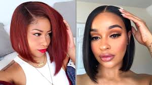 French style inverted bob hairstyle: Bob Hairstyles For Black Women Compilation Youtube