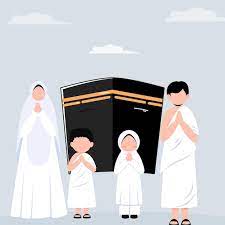 Premium Vector | Pilgrim hajj illustration