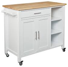 Neffs indoor kitchen cart with wheels by christopher knight home. Maxine Kitchen Cart Transitional Kitchen Islands And Kitchen Carts By Sei Houzz