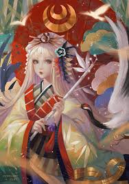 Artstation Fanart Kaguya Hime Onmyoji Momo Art Art Fan Art Anime