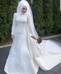 Hijab long sleeve muslim wedding dress tbw79. 22 Ideas For Hijabi Wedding Dress Zahrah Rose
