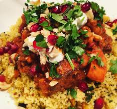 You need a couscoussier for this recipe, which is a traditional moroccan pot with a large bottom for stewing meats and vegetables, and a steamer basket on top for steaming couscous. Johnston S Bar Bistro Moroccan Spiced Lamb Sweet Potato Chickpea Tagine Apricot Coriander Cous Cous Hazelnut Yogurt Pomegranate Johnstonbarbistro Lambtagine Couscous Sweetpotato Chickpea Pomegranate Hazelnut Freshfood Jbbkitchen