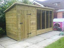 Tanalised Dog Kennel And Run 10 X 4 Trade Prices Dog Kennel Dog Kennel And Run Dog Houses