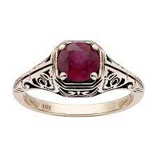 Browse our wide selection of vintage gemstone rings in sapphire, ruby, emerald & more. Viducci 10k Yellow Gold Vintage Style Genuine Round Ruby Filigree Ring