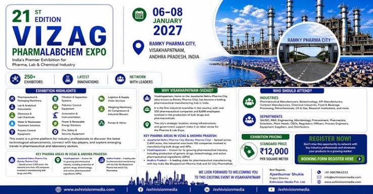 Pharmalabchem Expo – Vizag 2027 — Ramky Pharma City, Visakhapatnam, Andhra Pradesh, India