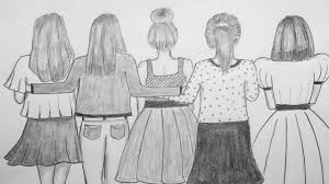 See more ideas about best friend drawings, drawings of friends, bff drawings. Friendship Day Special 2020 5 Best Friends Pencil Sketch Girl Drawing Pencil Drawing Youtube