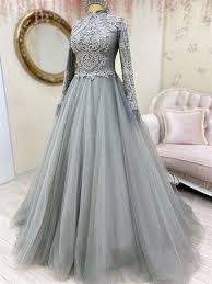 A Kesim Kuf Yesili Tesettur Nisanlik In 2020 Muslim Fashion Dress Dresses Muslimah Dress