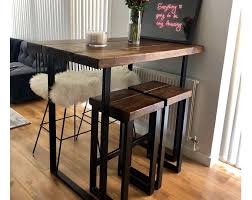White 4 Seater Swingtable With Cedar Etsy In 2020 Kitchen Bar Table Bar Height Kitchen Table Bar Dining Table