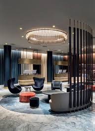 Join Us And Find Out The Best About Mid Century Hotel Lighting And Delightfull Www Delightfull Eu V Lobby Interior Design Hotel Room Interior Lobby Design