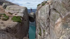 Kjeragbolten is a boulder located on the mountain kjerag in forsand municipality in rogaland county, norway. Kjerag Lysefjordnorway 062016 People Stock Footage Video 100 Royalty Free 1032091355 Shutterstock