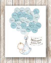 Baby Shower Guest Sign In Guest Book Alternative Baby Boy Etsy
