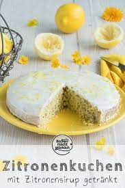 saftiger zitronen mohn kuchen zitrone hoch 3 rezept kuchen lebensmittel essen zitronen kuchen