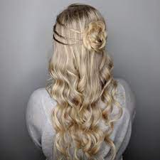 Braids Flower Bun Prom Hair Medium Prom Hair Half Up Hair