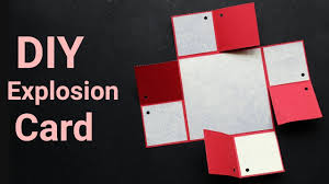 A template is not necessary as the base of the exploding box is created from three pieces of card that are the same shape but each piece is slightly smaller. Handmade Explosion Card For All Occasion Diy Explosion Card Friendship Day Card Youtube