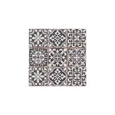 Unusual black and white kitchen floor tiles and cl x patterned vintage tiles porcelain superstore kitchen floor tiles; Marrakesh Black Decor 33cm X 33cm Wall Floor Tile