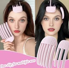 SAPYONY Wind Shaping Styling Comb for Fluffy Bangs & High Crown Volume,  Effortless Root Lifting Tool for Men & Women, 2-Pack Pink Plastic Hair ...